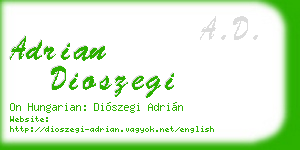 adrian dioszegi business card